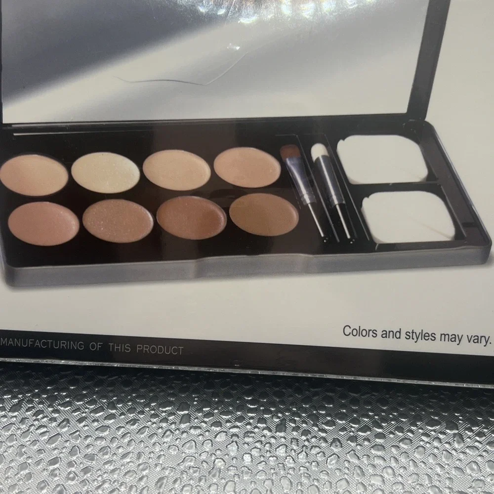 Love ME Conceal Kit 8 Shades‎ 4 sponge 2 Brush Applicators Mirror metal case new